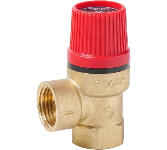 Клапан предохранительный ViEiR 3 бар 1/2F x 3/4F красный для систем отопления и водонагревателя VR34FFK-3 (V)