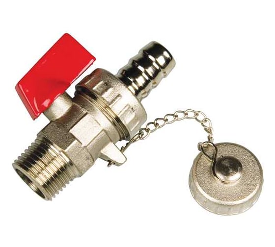 Кран сливной шаровой BYR PEX 1/2 с пробкой для концовки коллектора (100 шт) 9621-100