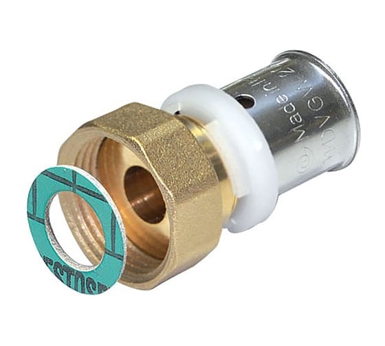 Муфта с накидной гайкой Comisa плоская пресс ф16х2-1/2вн. (Италия) MU087600516L 8742150