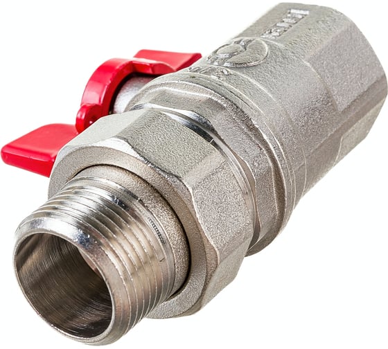 Шаровой кран VALFEX PREMIUM для воды, с американкой, 3/4" ВР/НР, бабочка VF.227.NB1.034.PREMIUM