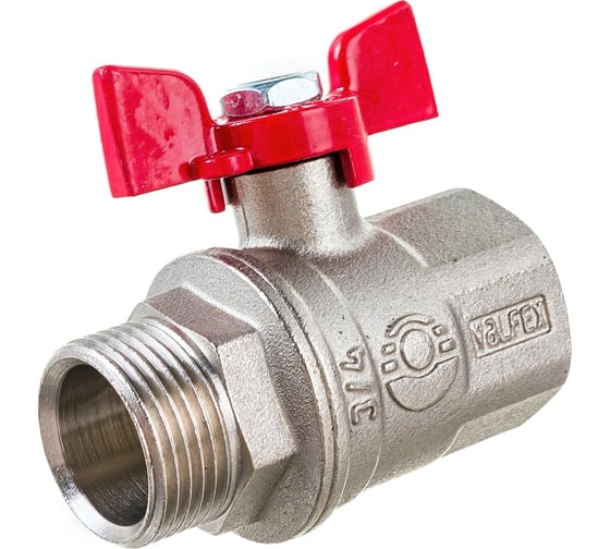 Шаровой кран VALFEX PREMIUM для воды, 3/4" ВР/НР, бабочка VF.218.NB1.034.PREMIUM