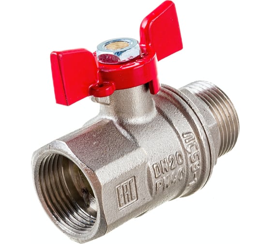 Шаровой кран VALFEX PREMIUM для воды, 3/4" ВР/НР, бабочка VF.218.NB1.034.PREMIUM