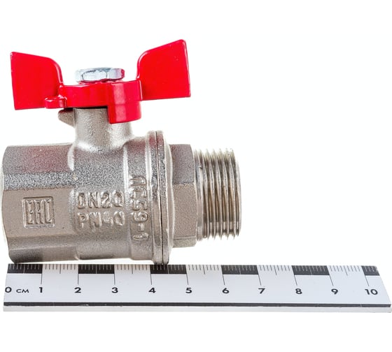 Шаровой кран VALFEX PREMIUM для воды, 3/4" ВР/НР, бабочка VF.218.NB1.034.PREMIUM