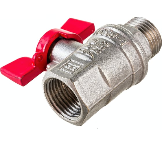 Шаровой кран VALFEX PREMIUM для воды, 1/2" ВР/НР, бабочка VF.218.NB1.012.PREMIUM