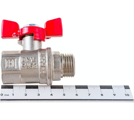 Шаровой кран VALFEX PREMIUM для воды, 1/2" ВР/НР, бабочка VF.218.NB1.012.PREMIUM