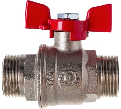Шаровой кран VALFEX PREMIUM для воды, 3/4" НР/НР, бабочка VF.219.NB1.034.PREMIUM