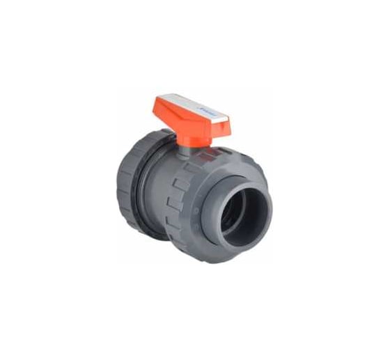 Кран шаровой PIMTAS ПВХ 50 под клей, PTFE/VITON, Турция 234 00 050 2 ТСК0005П_В