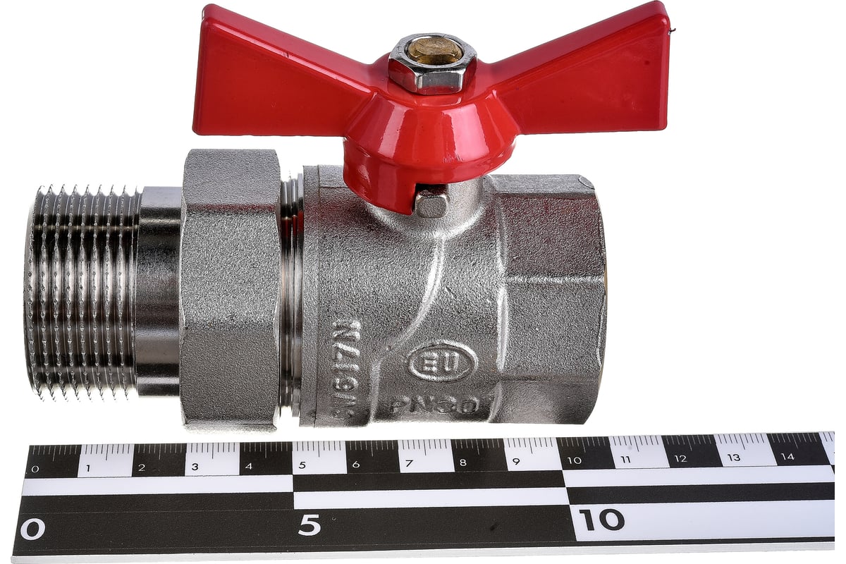 Шаровой кран с американкой EUROS Grand (ручка-бабочка) 1 1/4\" ВР-НР EU ...?