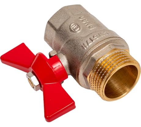 Кран шаровой KROMWELL (ручка-бабочка) 1" внутренняя - наружная резьба EU.YT1285050 1_k