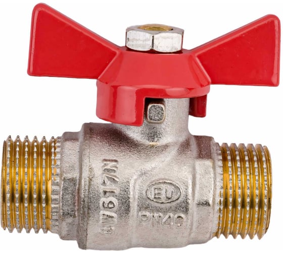Кран шаровой KROMWELL (ручка-бабочка) 1/2" наружная - наружная резьба EU.YT1286030 12_k