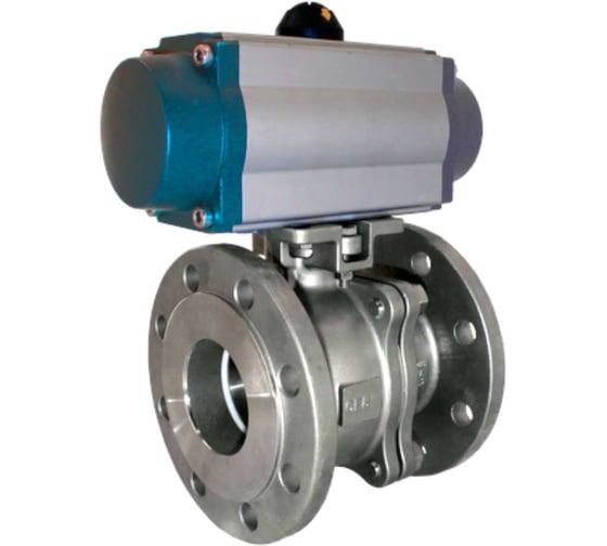 Кран шаровый NEWKEY фланцевый, 2PC, AISI304, DN80, с односторонним пневмоприводом AT105S NK-BFtp80/4*AT105S