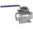 Кран шаровый NEWKEY муфтовый под привод, нержавеющий, 3PC, AISI316, DN100, CF8M, PN25 NK-BMTp100/6 3