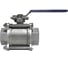 Кран шаровый NEWKEY муфтовый под привод, нержавеющий, 3PC, AISI316, DN80, CF8M, PN25 NK-BMTp80/6 1
