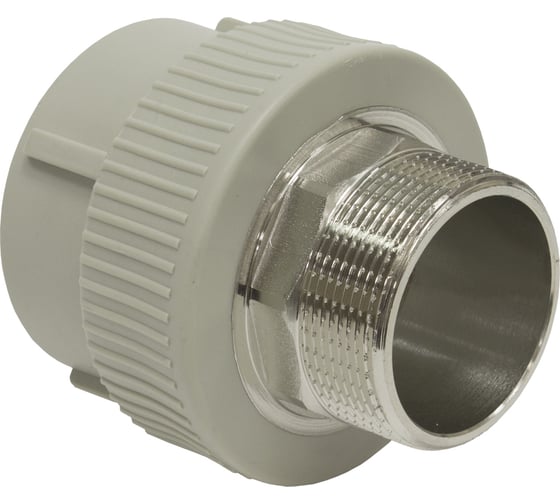 Муфта комбинированная TEBO C--TB-Gr наружная резьба 75x2.1/2 под ключ (серый цв.) 031020713