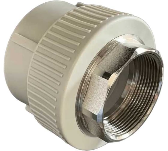 Муфта комбинированная TEBO PPR 90x3" ВР под ключ серый 016020514