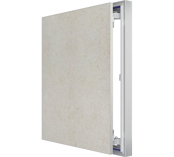 Люк ревизионный скрытого монтажа алюминиевый EVECS D Ceramo Optimum 500x600 мм, петля D5060 Ceramo Optimum