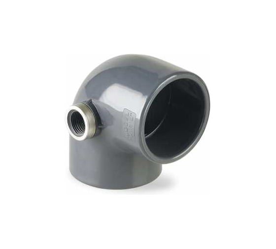 Угольник под клей HIDROTEN AIR ПВХ 75x90, резьбовой отвод 3/4 1001592 СК4006