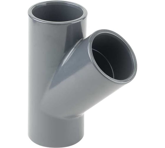 Тройник ПВХ HIDROTEN 75х75х45 под клей, Hidroten, Испания 1001347 СК3307_И