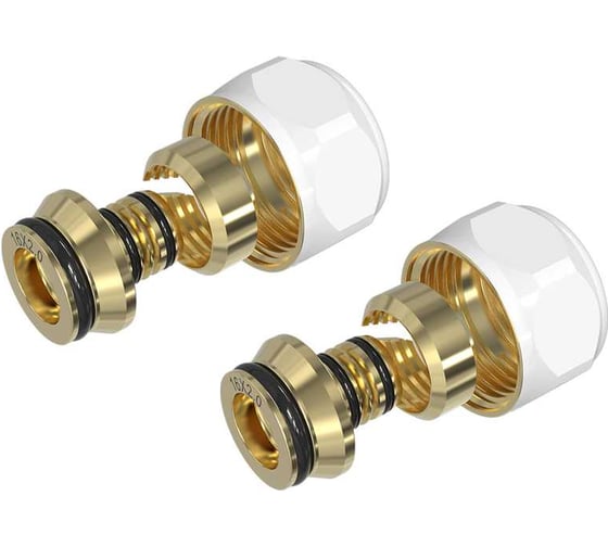 Соединители евроконус VIVALDO 3/4x16 мм (2 шт.) (белый) EC16-WH