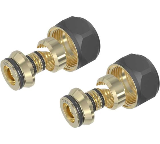 Соединители евроконус VIVALDO 3/4x16 мм (2 шт.) (антрацит) EC16-AT