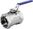 Кран шаровой DN.ru 316-316-PTFE-SP-T-H 1/4 Ду8 Ру63 WDVF неполнопроходной, резьбовой, с рукояткой D160-90438 1