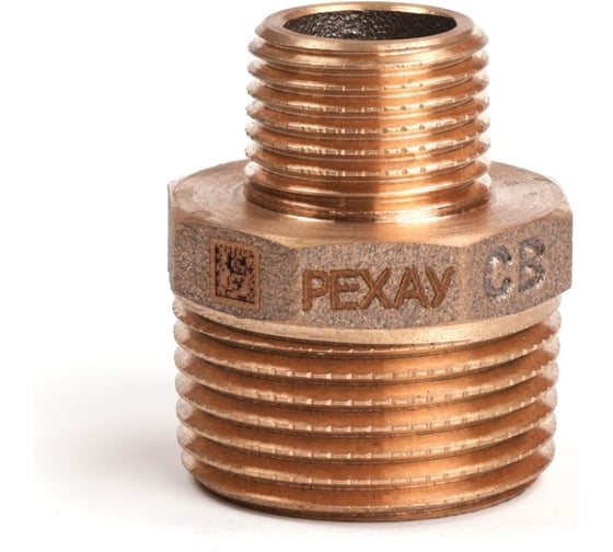 Ниппель резьбовой РЕХАУ AURLINE 1x1/2, НН, редукционный, красная бронза RX+ 18732641001