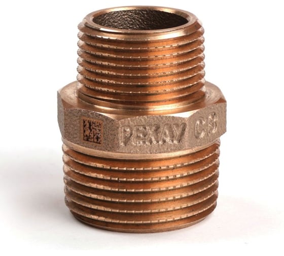 Ниппель резьбовой РЕХАУ AURLINE 1x3/4, НН, редукционный, красная бронза RX+ 18732651001