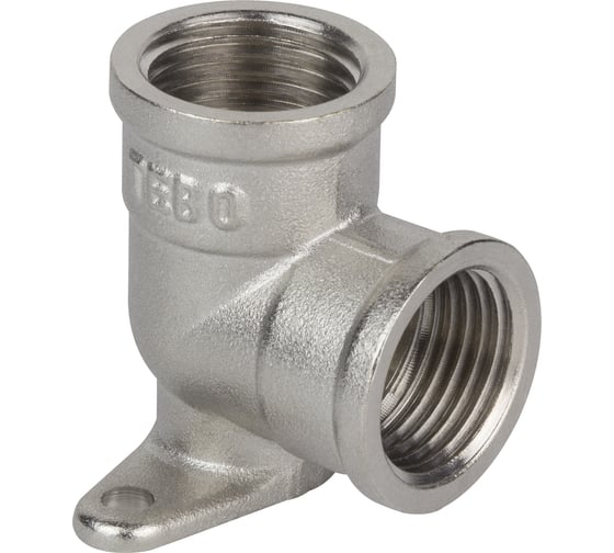 Угольник с креплением ВР TEBO 1/2" латунь T-ЛР.Уг.1.12кр.CN
