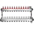 Коллекторная группа RISPA 1× 3/4 12 выходов, нержавеющая сталь (в сборе с расходомерами, автоматическим воздухоотводом и дренажным краном) к.4 RKG112INOX- Россия 1