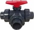 Кран шаровой ERA трехходовой ПВХ 50 под клей, тип - T, PTFE/EPDM, , Китай UTV01 ХСК9350Т 1