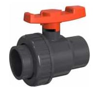 Кран шаровой ERA ПВХ 63 под клей, разборный с одной стороны, PTFE/EPDM, , Китай USU05 ХСК0006_РО