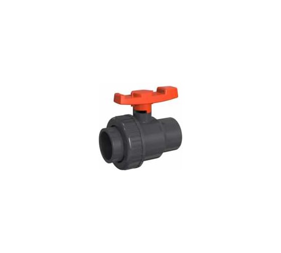 Кран шаровой ERA ПВХ 63 под клей, разборный с одной стороны, PTFE/EPDM, , Китай USU05 ХСК0006_РО