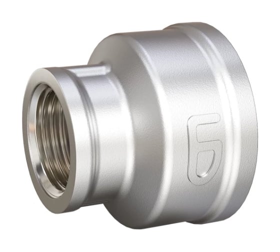 Муфта переходная LD Pride DN40x32 (1 1/2 ВР x 1 1/4 ВР), латунь, никель, в упаковке LD.67.586.40x32