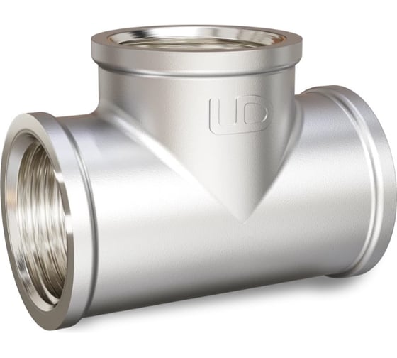 Тройник LD Pride DN25 (1), ВР/ВР/ВР, латунь, никель, в упаковке LD.67.584.25