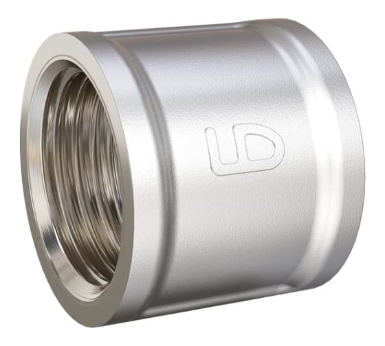 Муфта LD Pride DN32 (1 1/4), ВР, латунь, никель, с биркой LD.67.532.32