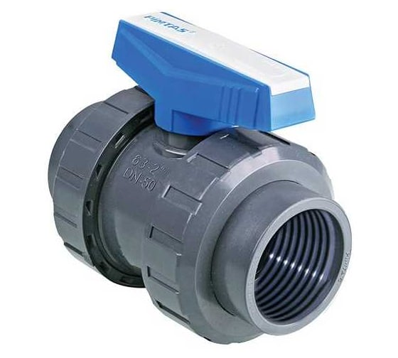 Кран шаровой PIMTAS ПВХ, 2", внутренняя резьба, PE/EPDM, Турция 204 00 063 2 ТСК0060