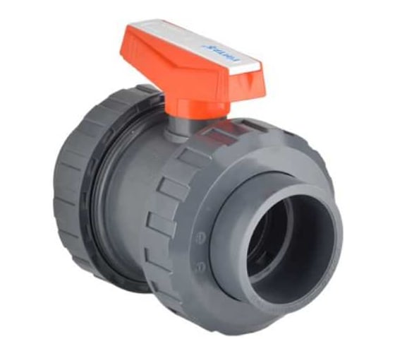 Кран шаровой PIMTAS ПВХ, 20 мм, под клеевое соединение, PTFE/VITON, Турция 234 00 020 2 ТСК0001П_В
