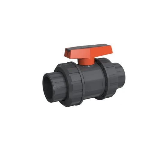 Кран шаровой ПВХ ERA 40, под клей, PTFE/EPDM, Китай UTB01 ХСК0004П