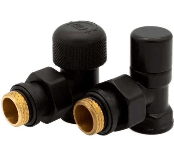 Угловой набор термостатический DR 1/2х1/2”, черный 0281.15WH0WBR