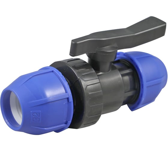 Кран шаровый Millennium ПНД O32 - 32мм (PN10) PEKP3232, УТ000035371