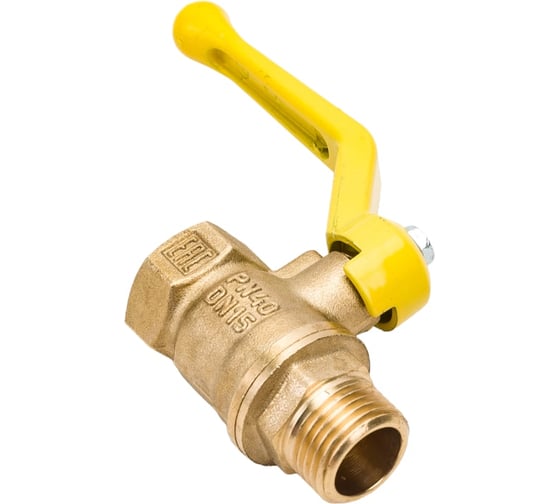 Кран шаровой Valfex N/P59 БИРКА для ГАЗА 1/2 ВР/НР ручка-рычаг, латунный 11Б27фтМ (80/20) VF.272.LR3.012.N/P59.Bir