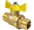 Кран шаровой Valfex N/P59 БИРКА для ГАЗА 1/2 НР/НР ручка-бабочка, латунный 11Б27фтМ (96/24) VF.279.LB3.012.N/P59.Bir 1
