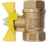 Кран шаровой Valfex N/P59 БИРКА для ГАЗА 3/4 ВР/ВР ручка-бабочка, латунный 11Б27фтМ (80/20) VF.277.LB3.034.N/P59.Bir 2