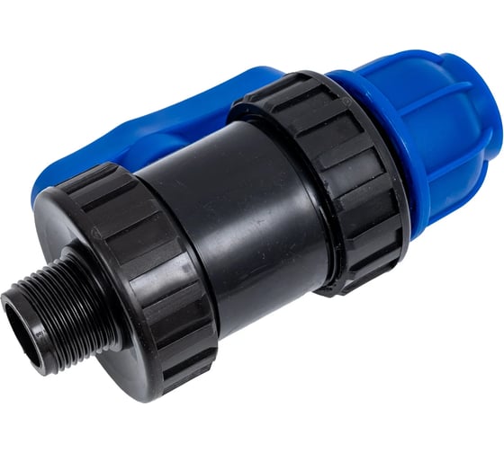 Кран шаровый Millennium ПНД O50мм - 1 1/4 с наружной резьбой (PN16) PFKM5032, УТ000010573