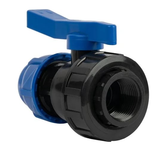 Кран шаровый Millennium ПНД O32мм - 3/4 с внутренней резьбой (PN16) PFKF3234, УТ000010566