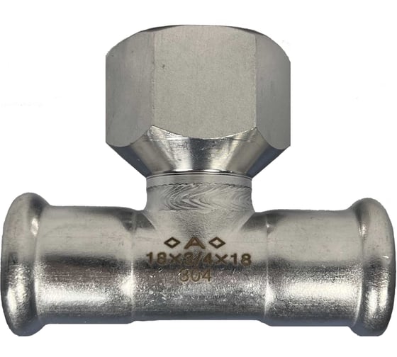 Пресс-тройник Conex Banninger IBP A-Press Inox, нержавеющая сталь AISI304, с внутренней резьбой, 54x1/2x54 мм PS24130G0540454