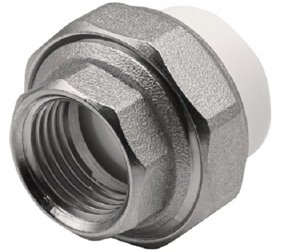 Американка GIBAX полипропилен, 20x3/4" ВР, белая PPL13-02051