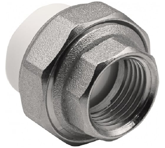 Американка GIBAX полипропилен, 20x3/4" ВР, белая PPL13-02051
