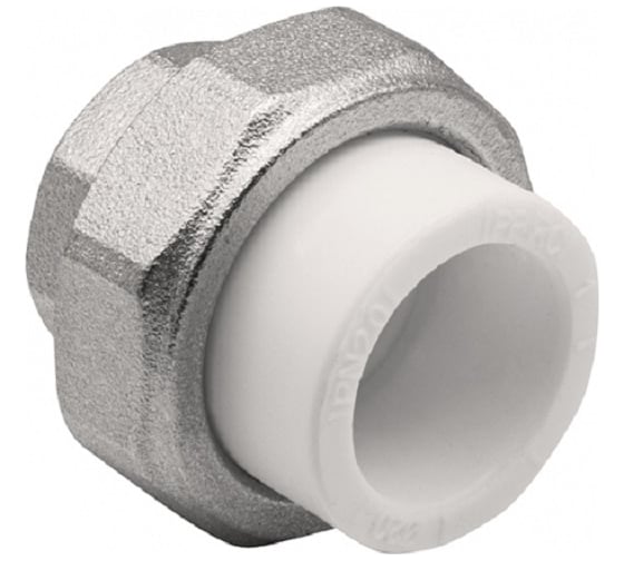 Американка GIBAX полипропилен, 25x3/4" ВР, белая PPL13-03051