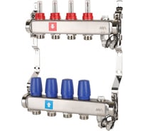 Коллектор MVI из нержавеющей стали в сборе с расходомерами, дренажным краном и воздухоотводчиком MS.704.06 21138280